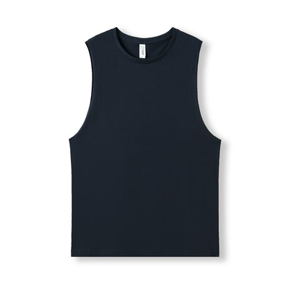 Women's combed cotton tank - Front Left Chest & Large Back Logo