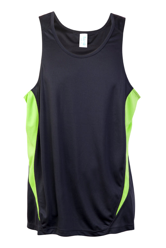 Mens Accelerator Cool Dry Singlet - Front Left Chest & Large Back Logo
